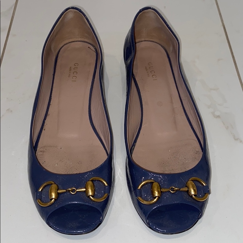 Gucci Peep toe ballet flats